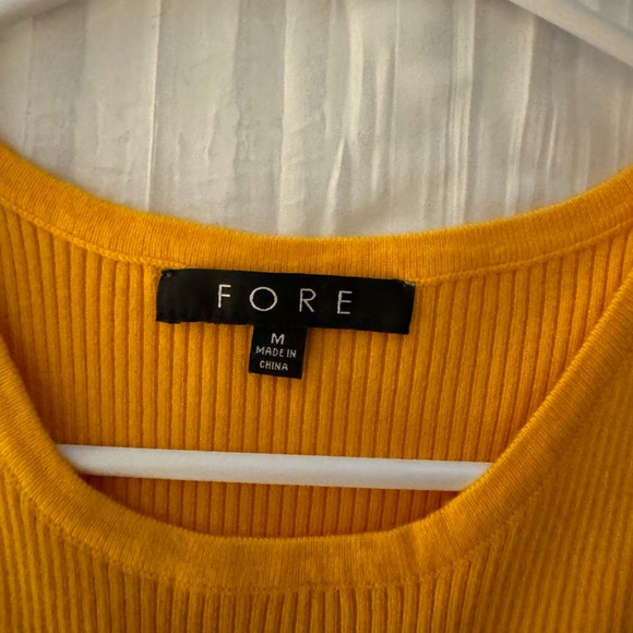 Midi Ribbed Orange Cutout Dress with Slit (Size: M) - Picture 6 of 6